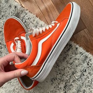 Orange Old School Vans mens 9 womens 10.5